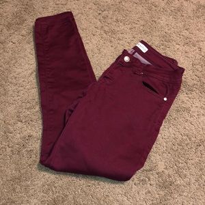Maroon jeans